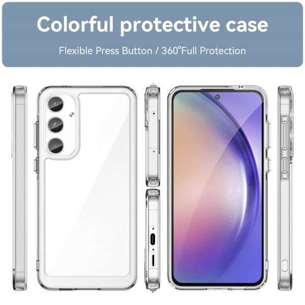 Samsung Galaxy A55 smart akryldeksel - Gjennomsiktig Transparent