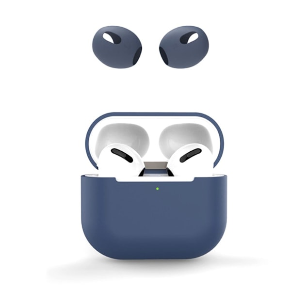 AirPods 3 silikonfodral med öronkåpor - Midnattsblå Blå