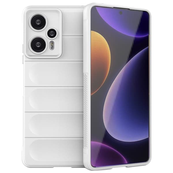 Mjukt greppformat Xiaomi Poco F5 Pro / Xiaomi Redmi Note 12 Turbo skal - Vit Vit