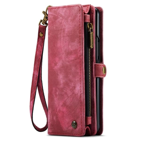 CaseMe Samsung Galaxy Z Fold4 Zipper Lompakko - Punainen Red