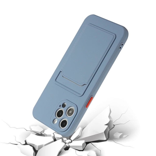 iPhone 13 Pro Max skal med korthållare - Blå Blå