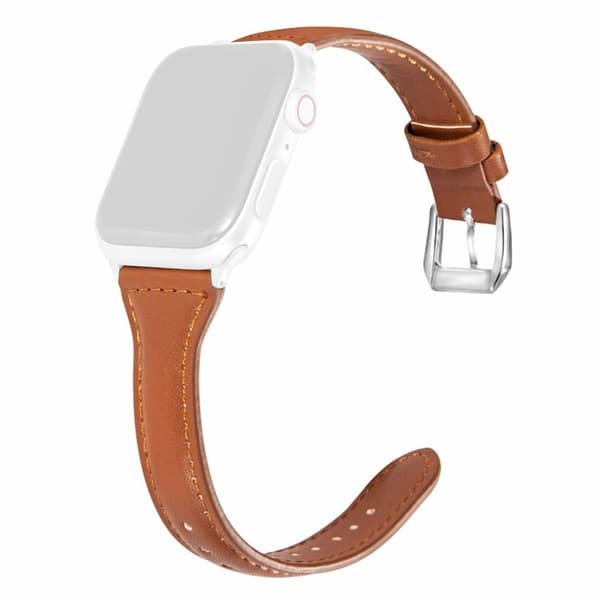 Apple Watch Series 6 / 5 44mm enkel læderurrem - Brun Brown