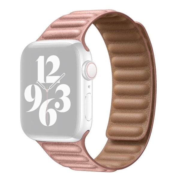 Aitoa nahkaa oleva ranneke Apple Watch Series 8 (45mm) / Watch Ultra - Pinkki Pink