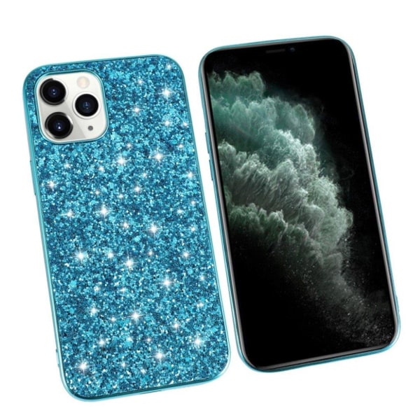 Glitter etui til iPhone 12 Mini - Blå Blue