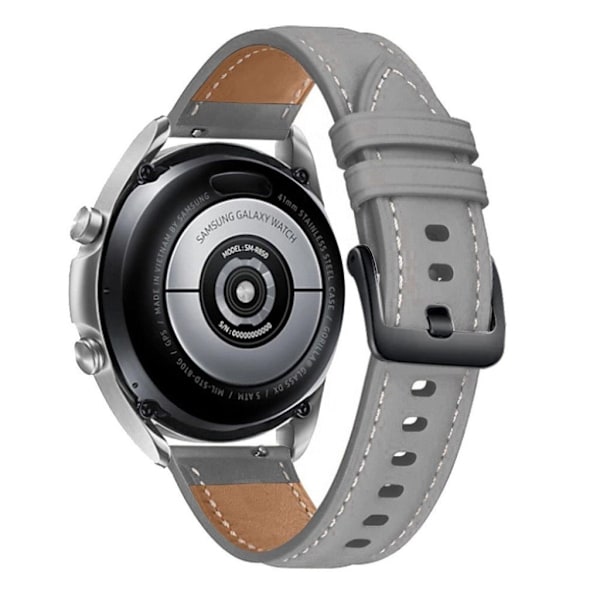 Universal cool aitoa nahkaa rannekello - Harmaa Silver grey