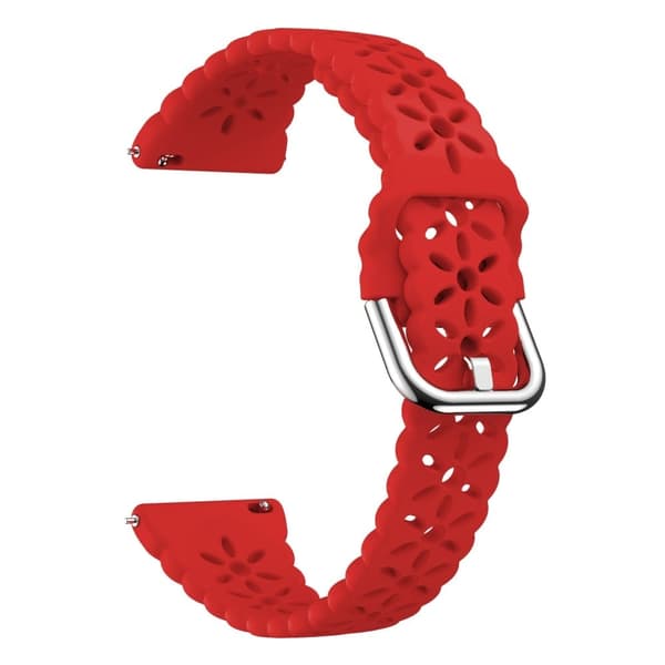 Samsung Galaxy Watch Universal Silikonihihna 20mm kellonauha - Punainen Red