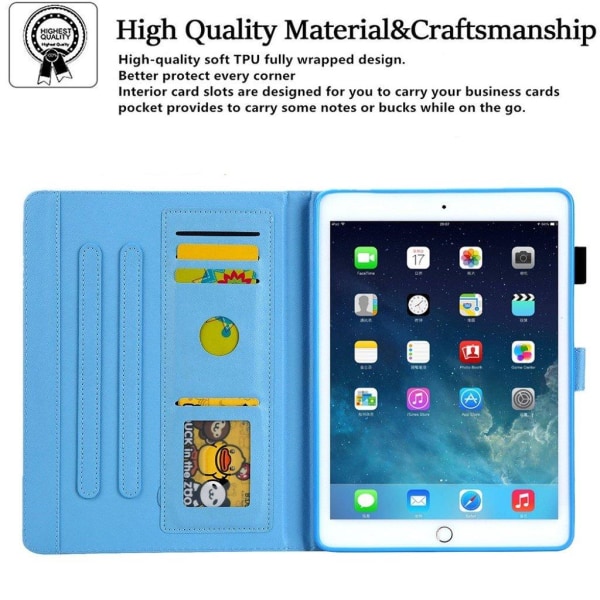 iPad 10.2 (2020) / Air (2019) mönster läder fodral - målning Blå