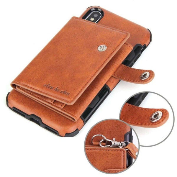 SHOUHUSHEN iPhone XS leather coated combo case - Brown Brun