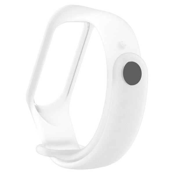 Xiaomi Mi Smart Band 4 / Band 3 genomskinligt klockarmband i silikon - Transparent Vit Vit