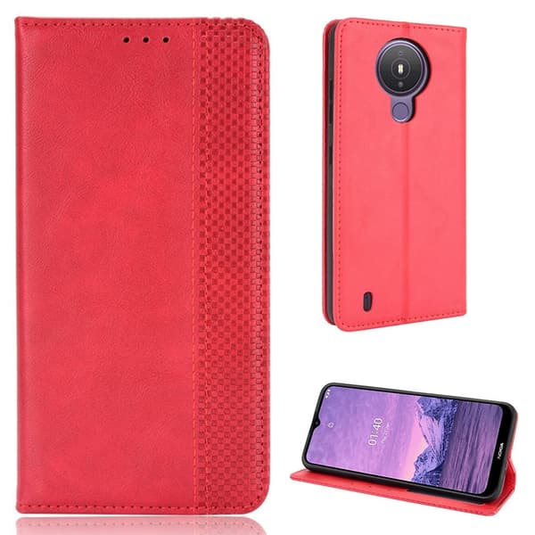 Bofink Vintage Nokia 1.4 Lær Etui - Rød Red