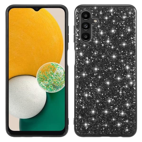 Glitter Samsung Galaxy A34 5G Etui - Svart Black