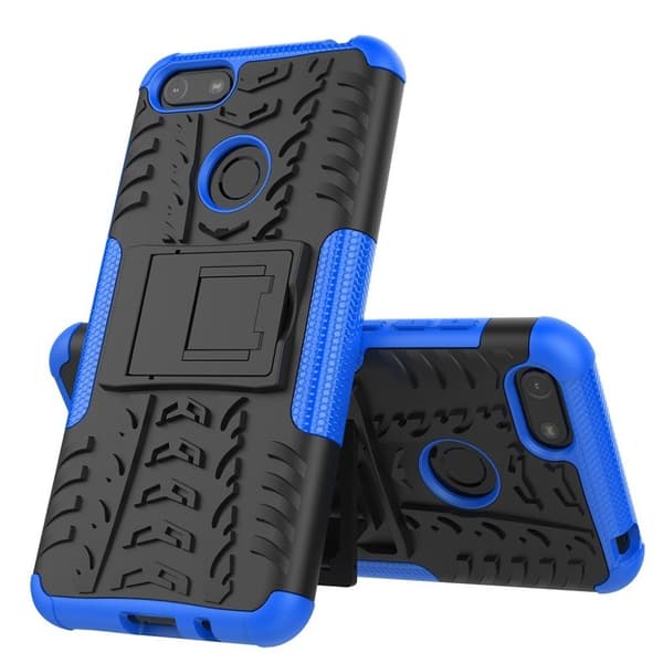 Offroad etui - Motorola Moto E6 Play - Sort / Blå Blue