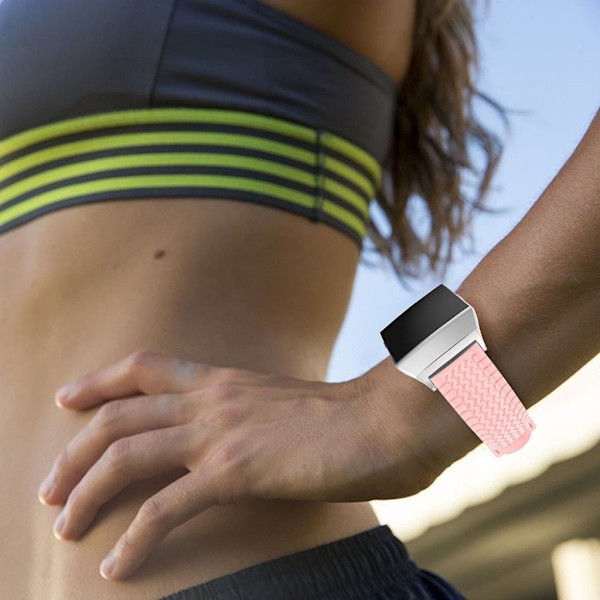 Fitbit Ionic Klockband med däckmönster - Ljus rosa Rosa