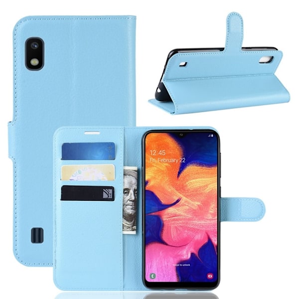 Alpha läder Samsung Galaxy A10 fodral - Blå Blå