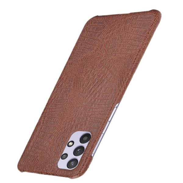 Croco Etui Samsung Galaxy A32 5G - Brun Brown