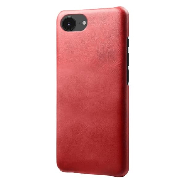 16e Case Calf Texture Vegansk Læder Hard PC Protective Phone Cover - Rød Red