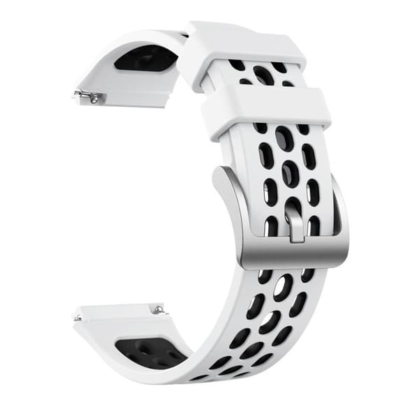Huawei Watch GT 2e dobbeltfarvet silikoneurrem - Hvid / Sort White