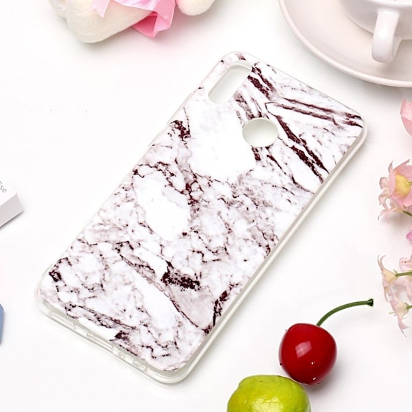 Marmormotiv Honor 8X skal - Grå Marmor multifärg