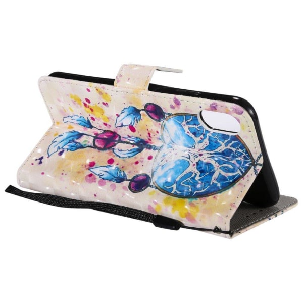 iPhone Xs Max flip cover i læder med lyspletmønster - Dream Catc Multicolor