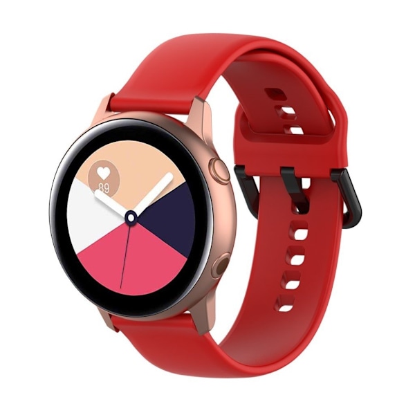 Samsung Galaxy Watch Active slidstærk silikoneurrem - rød Red