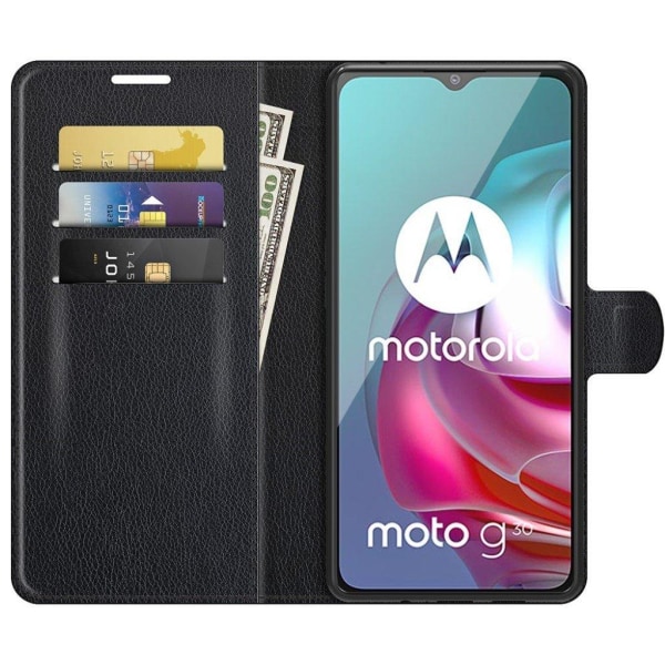 Classic Motorola Moto G30 / G10 Läppäkotelo - Musta Black