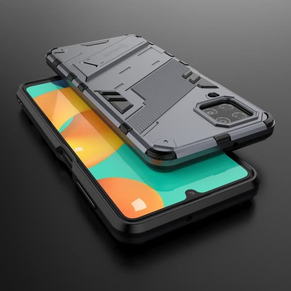 Støtsikkert hybriddeksel for Samsung Galaxy M32 - Grå Silver grey