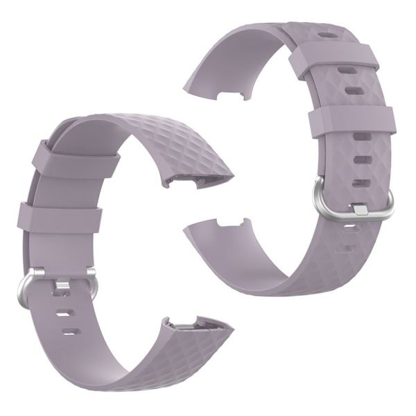 Fitbit Charge 3 / 4 hållbar klockarmband - ljuslila Lila