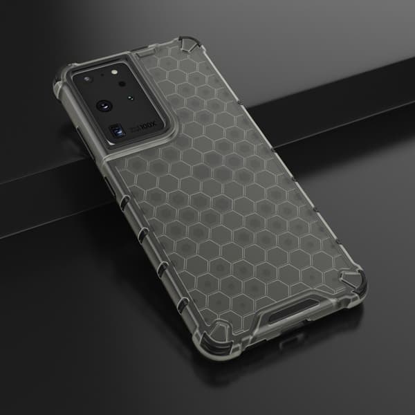 Bofink Honeycomb Samsung Galaxy S21 Ultra Etui - Svart Black