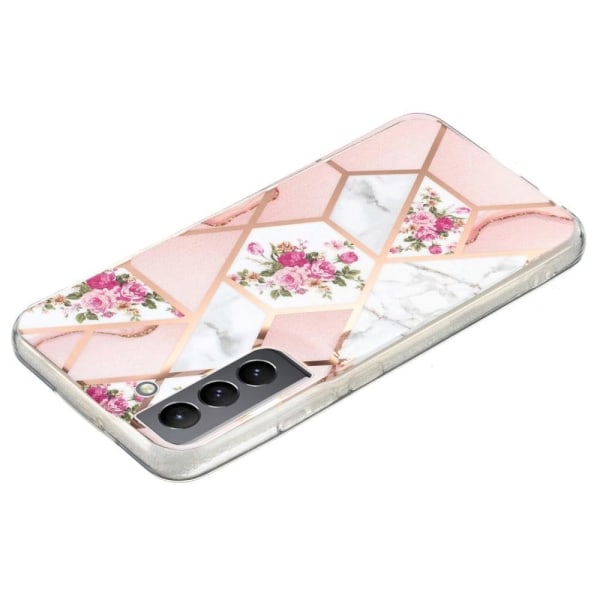 Marble Samsung Galaxy S22 Etui - Lyserød / White Rose Pink