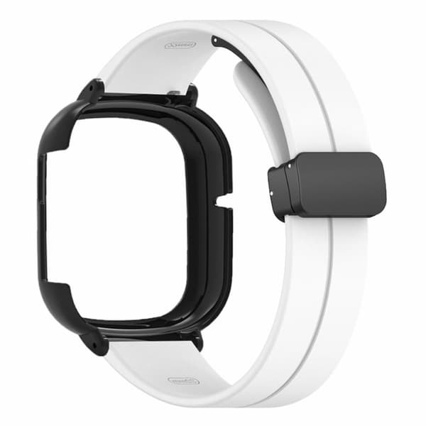Honor Watch 4 Klockarmband Magnetiskt spänne Flexibelt handledsarmband med klockfodral - Vit Vit