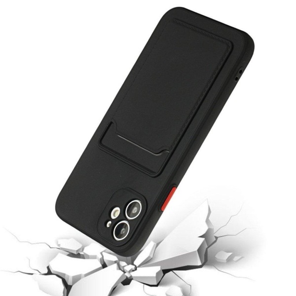 Kortholdercover til iPhone 12 Mini - Sort Black