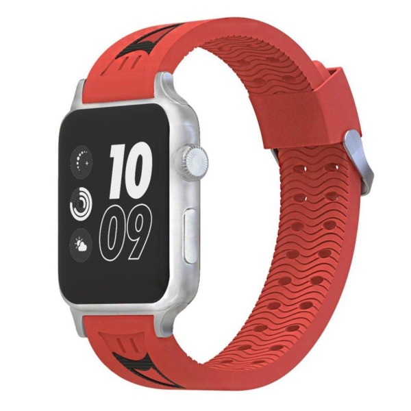 Apple Watch Series 4 44mm Smilende Ansigt silikone Urrem - Rød Red