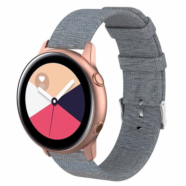 Samsung Galaxy Watch Active metallikellonauha - Tummanharmaa Silver grey