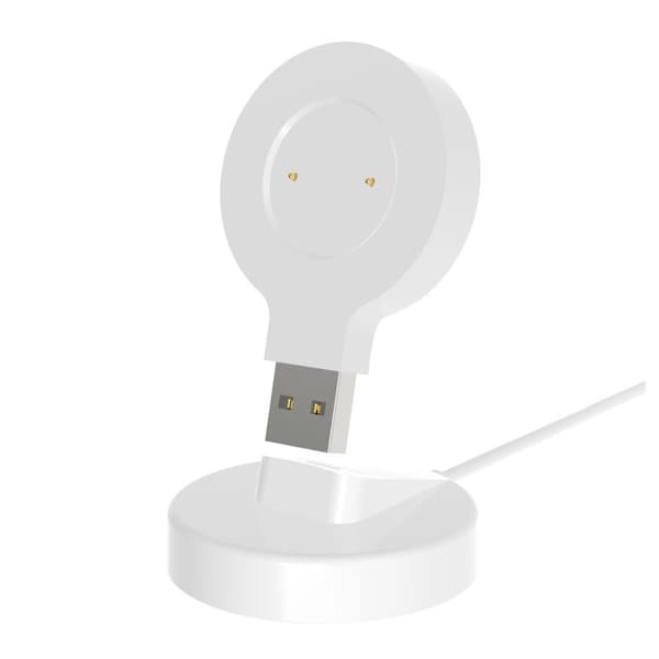 Portabel mini-USB-laddningskabel + dockningsstation för Huawei och Honor klockor - Vit Vit