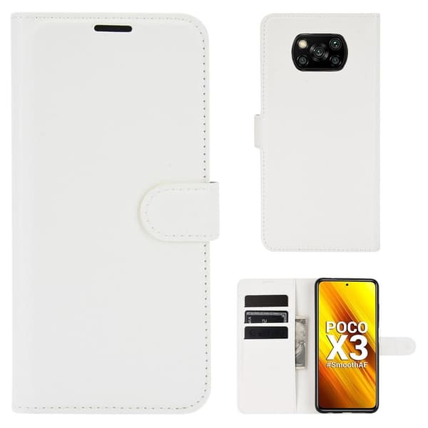 Classic Xiaomi Poco X3 / Poco X3 Nfc Flip Etui - Hvid White