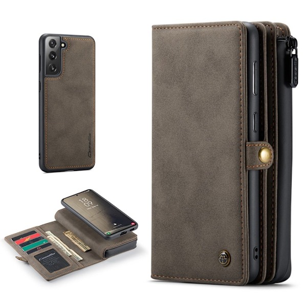 CaseMe Samsung Galaxy S21 FE 2in1 Wallet - Brun Brown