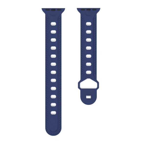 Apple Watch Series 4 44mm prikker design silikone Urrem - Blå / Blue