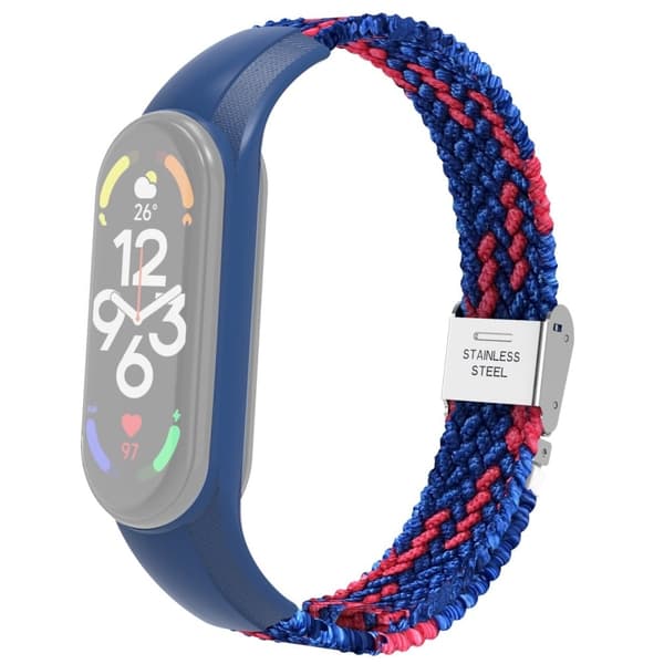 Xiaomi Mi Band 7 nylonkellon hihna - Sininen / Punainen Blue