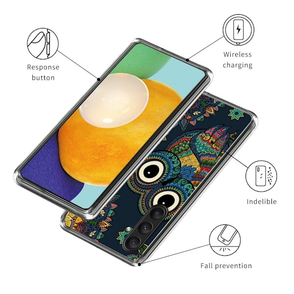 Deco Samsung Galaxy A24 4G deksel - Ugle Multicolor