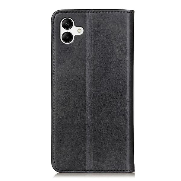 Flip Etui med Pung i Ekte Lær til Samsung Galaxy A04 - Svart Black