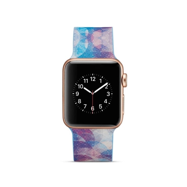 Apple Watch serie 4 44mm silikoneurrem - farverige cirkler Multicolor