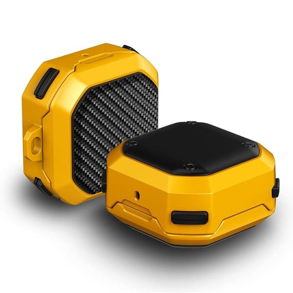Samsung Galaxy Buds2 / Buds Pro / Live hiilikuituinen kotelo - Keltainen Yellow