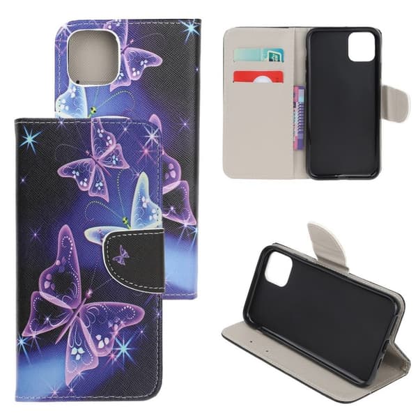 Wonderland iPhone 13 Mini flip-etui - Vakker Sommerfugl Multicolor