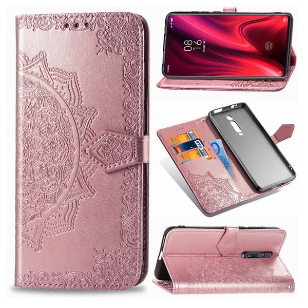Mandala Xiaomi Redmi K20 Pro etui - Rødguld Pink