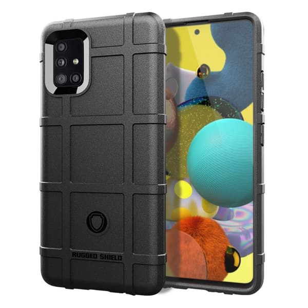 Rugged Shield kuoret - Samsung Galaxy A51 - Musta Black