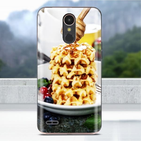 LG K10 2017 Softlyfit Pregede TPU Etui - Waffle Yellow