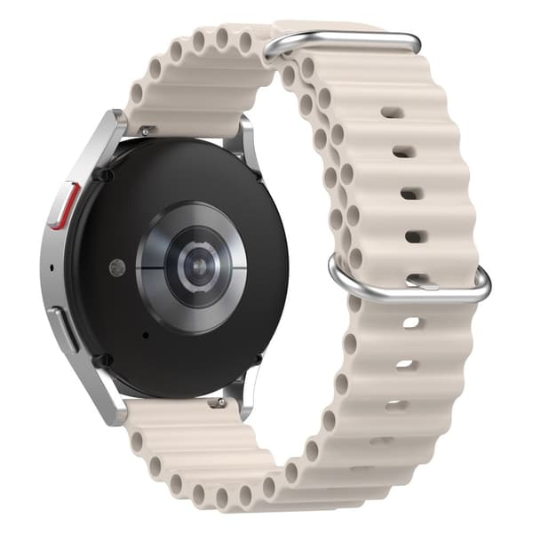 22 mm universal klockarmband i silikon - Stjärnljus Vit