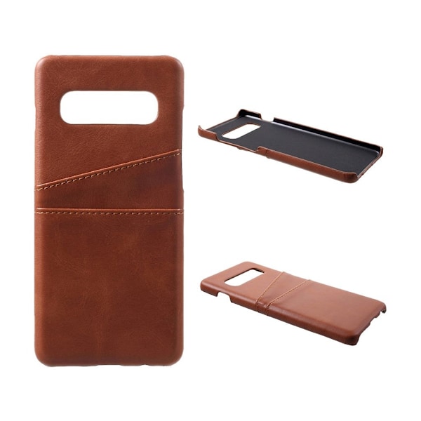 Samsung Galaxy S10 læder belagt etui - Kaffe Brown
