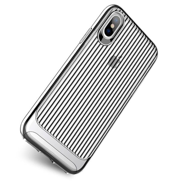 iPhone X USAMS-serie TPU etui med tekstur - Sølv Silver grey