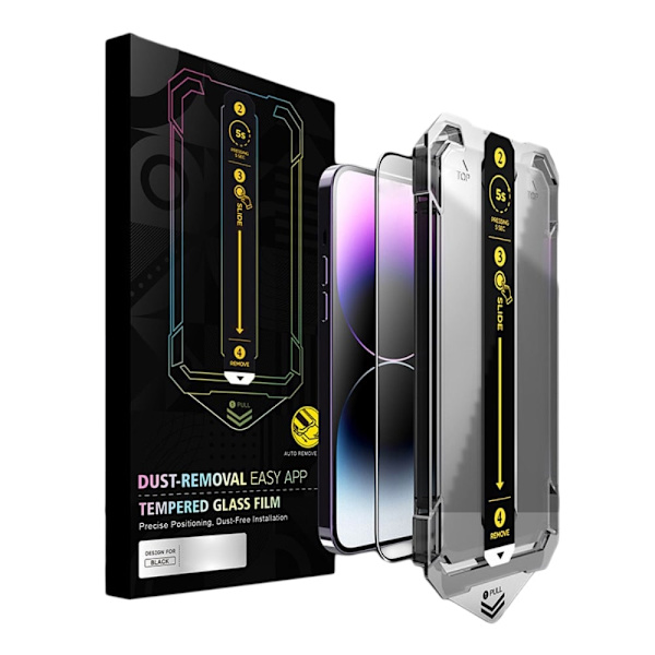 iPhone 14 Plus / 13 Pro Max 9H tempered glass screen protector with tool Transparent
